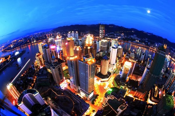 Chongqing Skyline Night Night View Chongqing Skyline