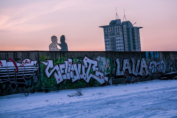 Molecule Man Behind Wall
