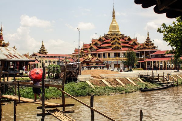 Phaung Daw Oo temple on Inle Lake in Myanmar